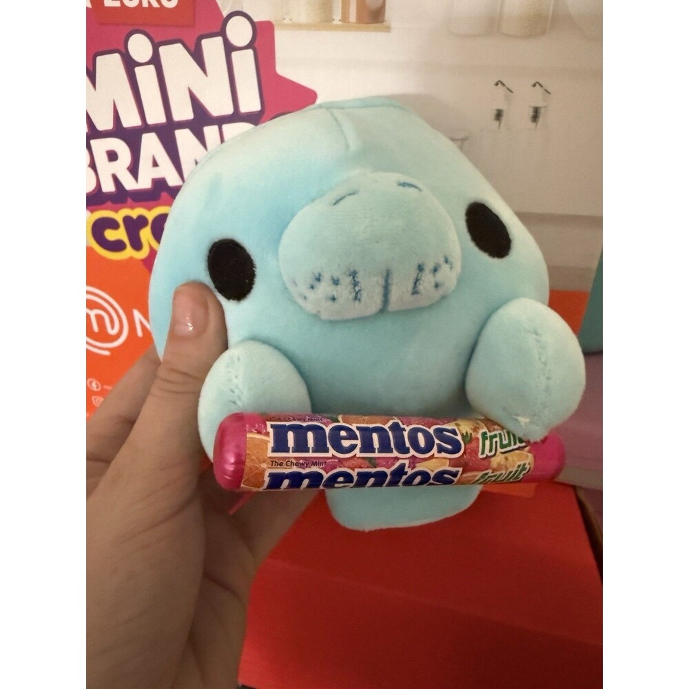 Mini Brands Blue Elephant Plush Stuffed Animal Holding Mentos Small 2020